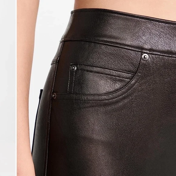 Leather Like ankle skinny pants - Picture 3 of 9